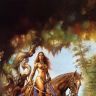 Amazon Queen On Horseback